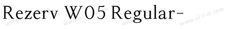 Rezerv W05 Regular字体转换